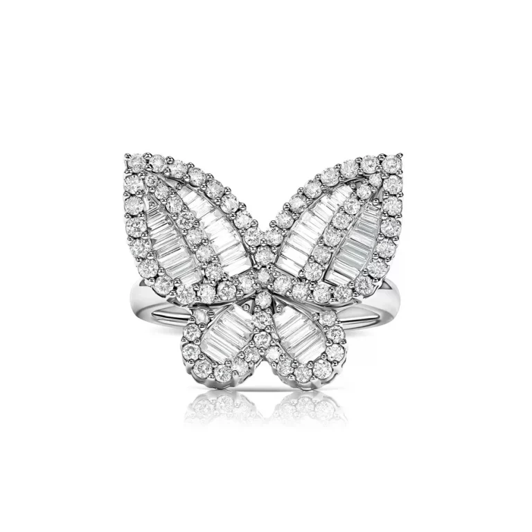 Кольцо с бриллиантами «Большая бабочка» #1