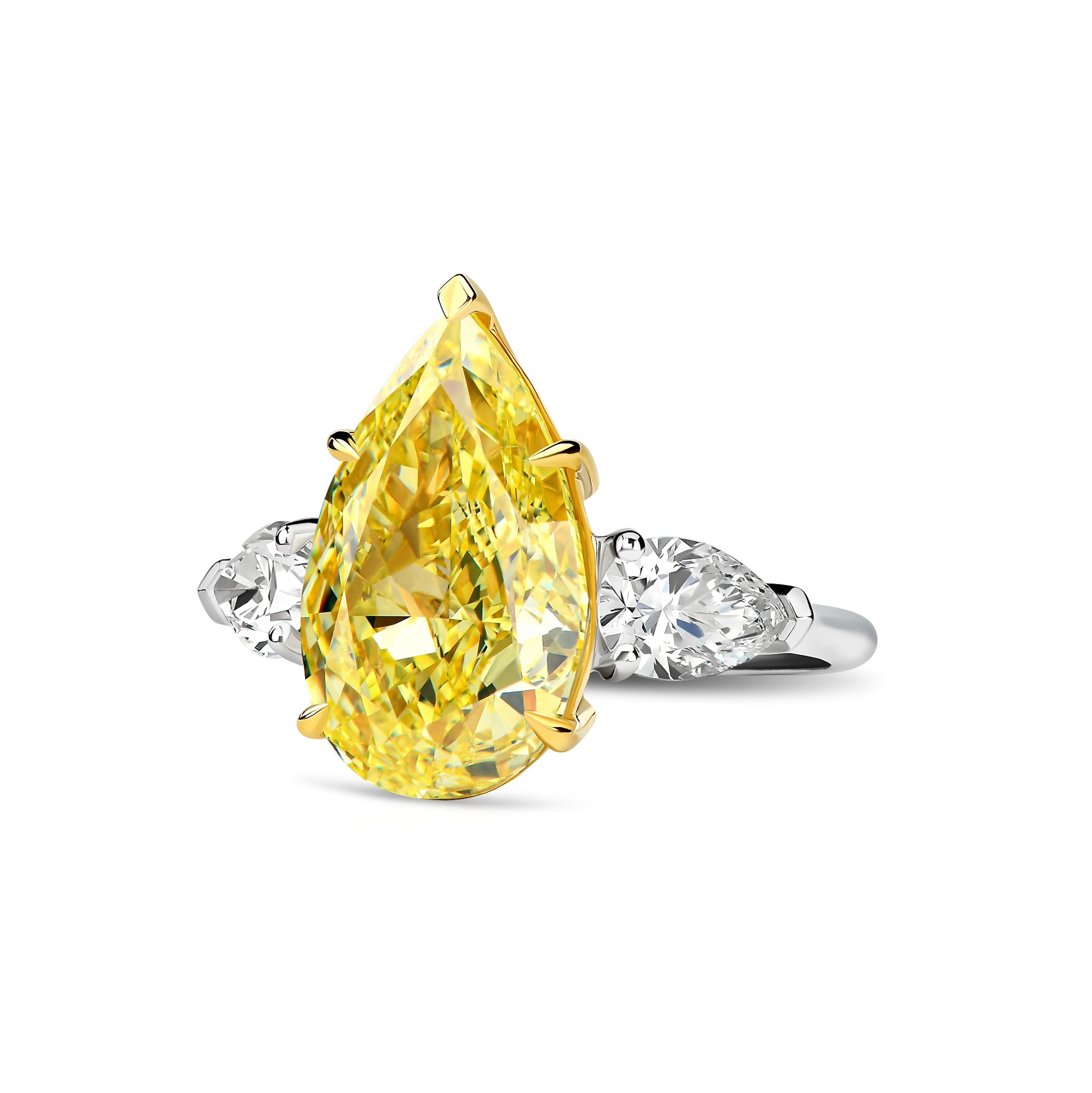 Кольцо с жёлтым бриллиантом 2.26 ct #2