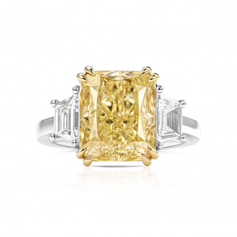 Кольцо с желтым бриллиантом 12.70 ct #1