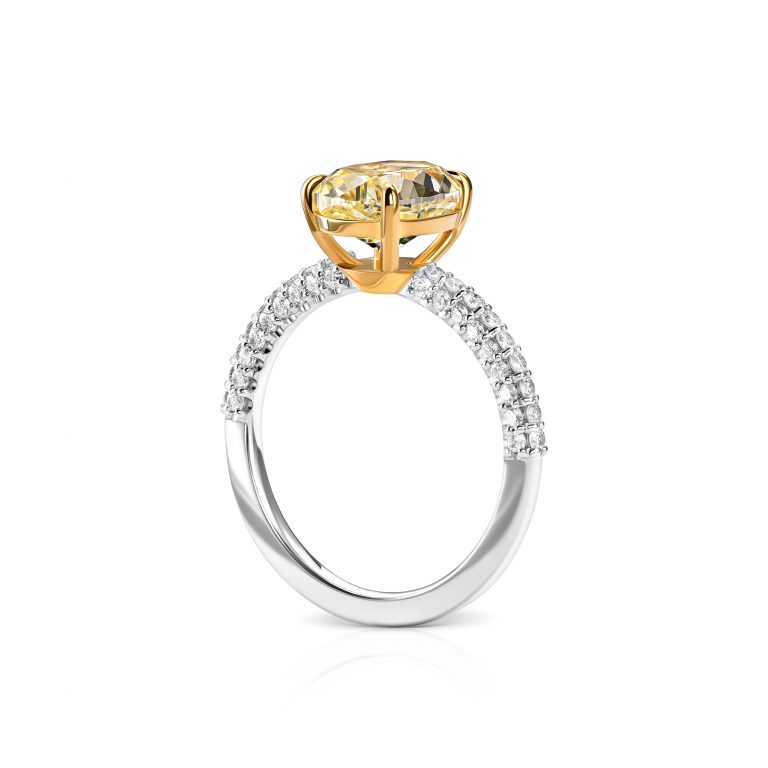 Кольцо с желтым бриллиантом 2.65 ct #2