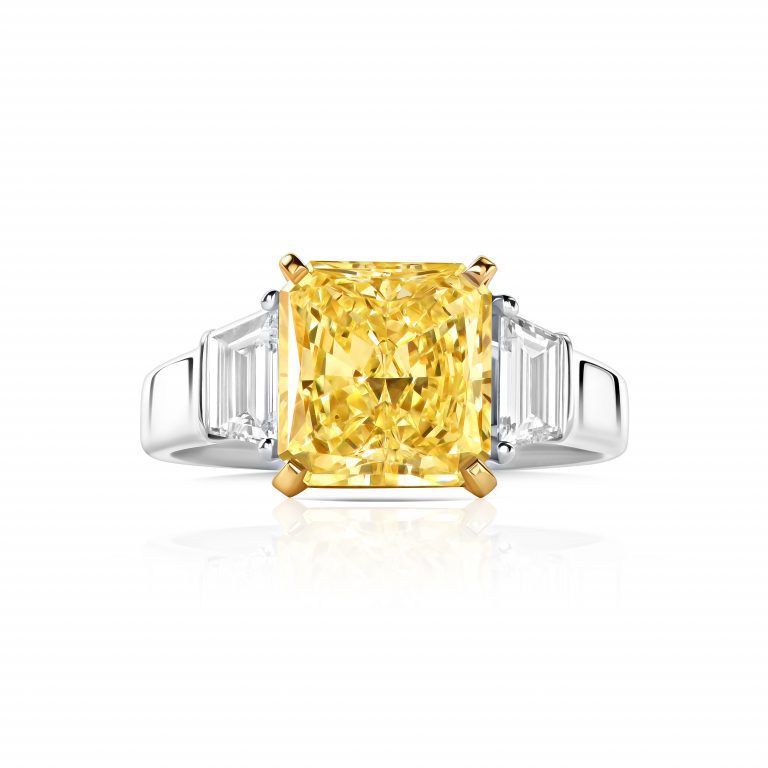 Кольцо с желтым бриллиантом 3.01 ct #1