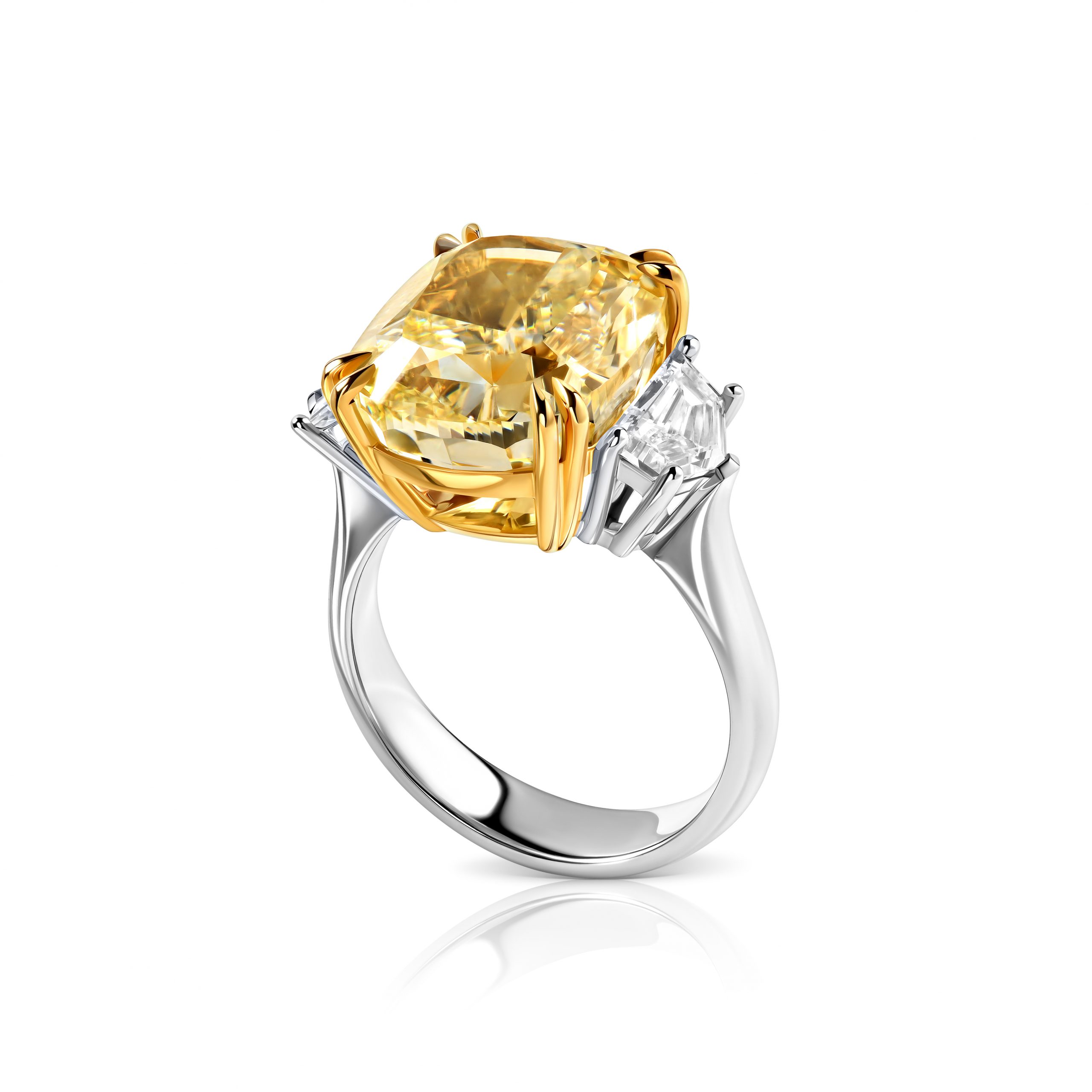 Кольцо с желтым бриллиантом 10.06 ct #2
