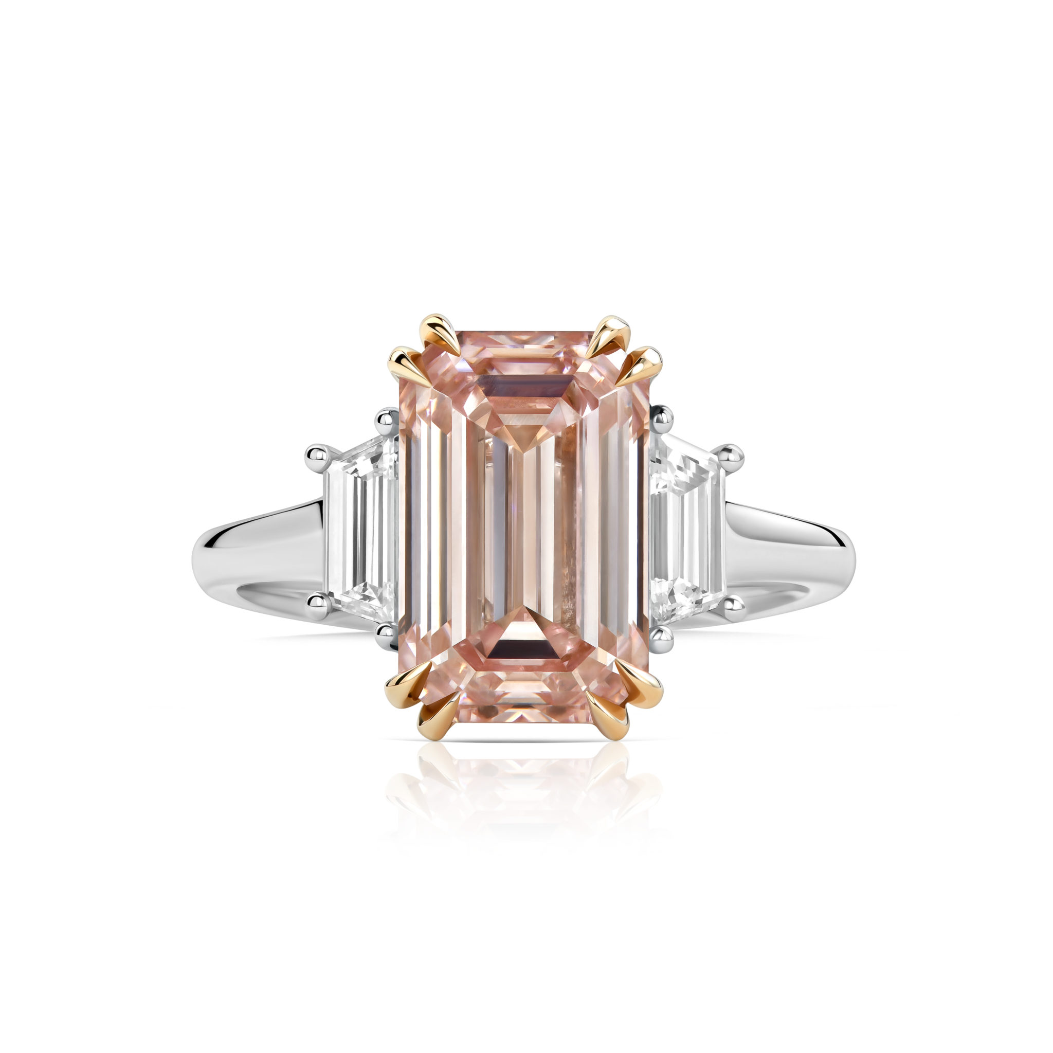 Кольцо с розовым бриллиантом 4.00 сt #1