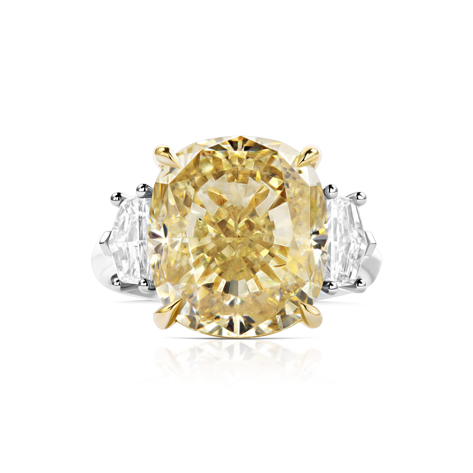 Кольцо с желтым бриллиантом 11.25 ct