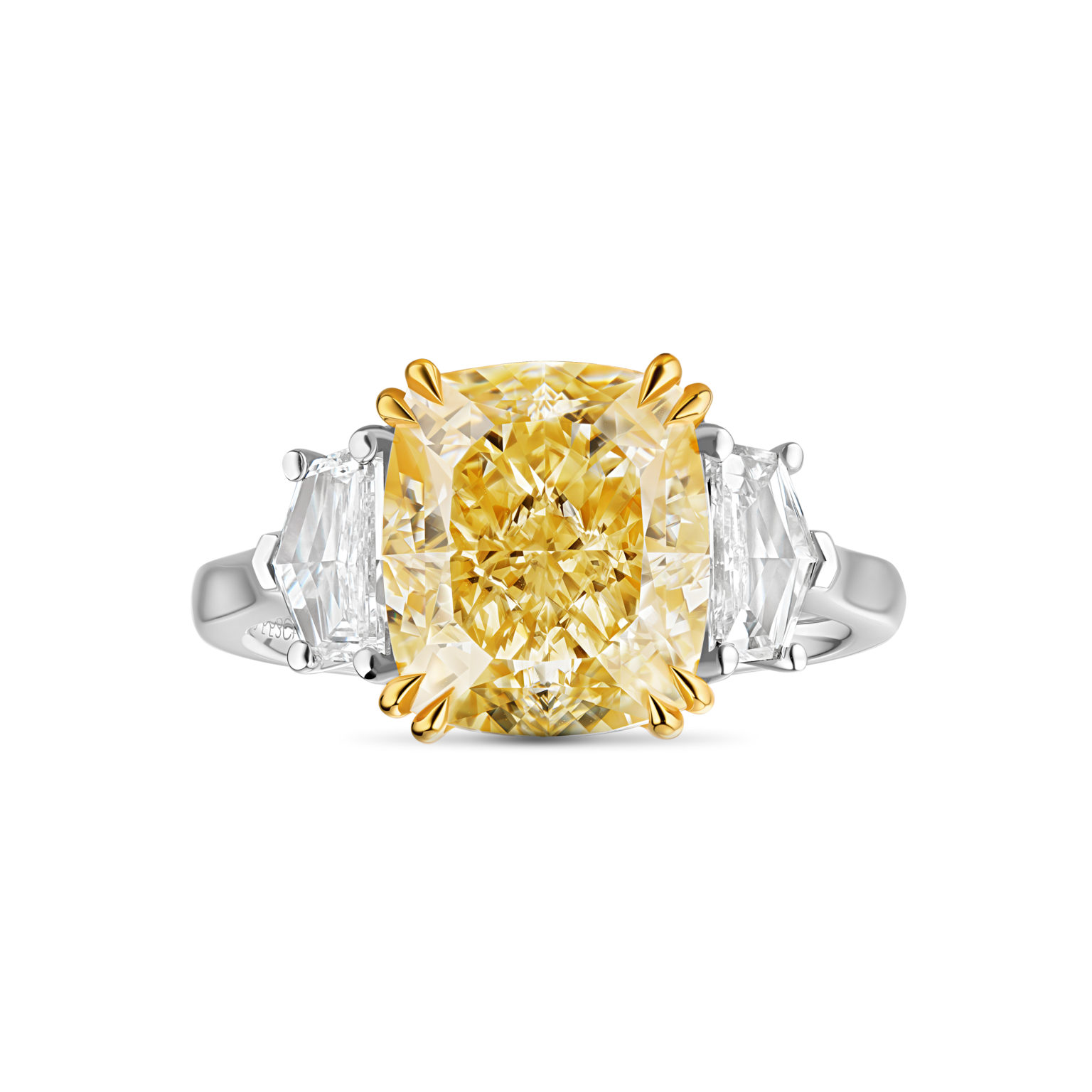Кольцо с желтым бриллиантом 5.53 ct